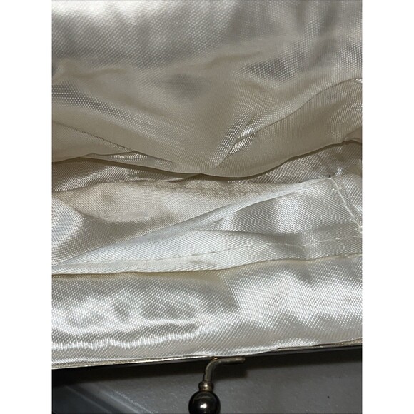 Beautiful Vintage Beaded Chandelier Style Evening Bag Handbag Clutch White - Picture 5 of 6